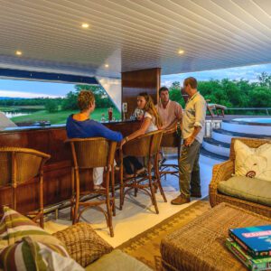 Lake Kariba in Zimbabwe is especially beautiful aboard the MV Matusadona with a glass of your favourite cocktail and good comapny