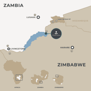 MV Matusadona is perfect for international guests looking to explore Africa in a unique way. It covers Zambia and Zimbabwe waters. A helpful map showing key locations.