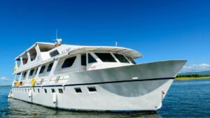 A close up of the MV Matusadona Cruiser